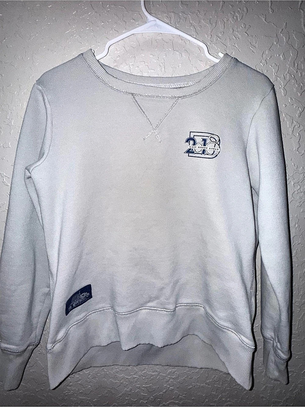 Authentic Disney Parks Walt Disney World 2018 Embroidered Castle Sweatshirt M